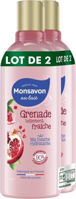 Monsavon Au Lait Gel Douche Grenade Tellement Fraîche 300ml Lot de 2