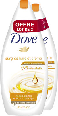 Dove Gel Douche Surgras Huile et Crème 750ml Lot de 2