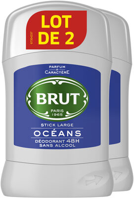 Brut Oceans Déodorant Homme Stick Large Original 48h Sans Alccol Lot