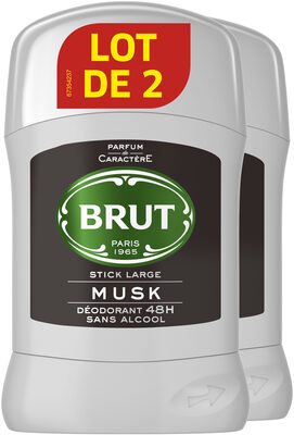 Brut Musk Déodorant Homme Stick Large Original 48h Sans Alcool Lot