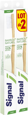 Signal Brosse à Dents Manuelle Manche en Bambou 100% Naturel Souple x2