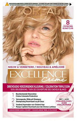 L'Oréal Paris Excellence Crème 8 Lichtblond Permanente Haarverf