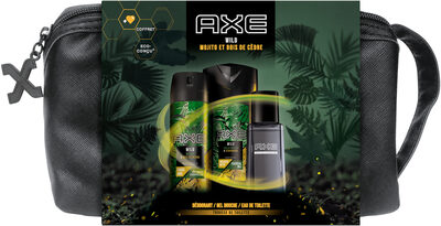 AXE Trousse Homme Wild Eau de Toilette 100ml, Déodorant 150ml & Gel Douche 250ml x1