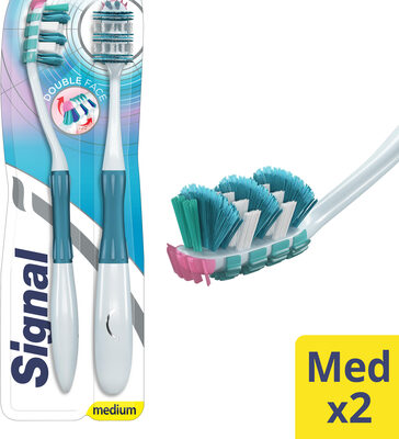 Signal Expert Vertical Brosse à Dents Double Face Medium x2