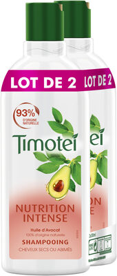 Timotei Nutrition Intense Shampoing à l'Huile d'Avocat 100% d'origine naturelle Cheveux Secs Lot
