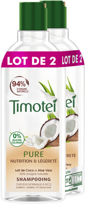 Timotei Pure Shampoing Cheveux Normaux Lait de Coco Aloe Vera