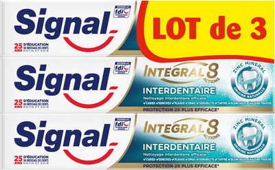 Signal Dentifrice Integral 8 Interdentaire 75ml Lot de 3