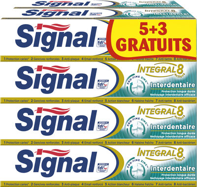 Signal Dentifrice Interdentaire 75ml Lot de 8(5+3 Gratuits)