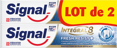 Signal Intégral 8 Dentifrice Fresh Resist Plus Tube Lot de 2x 75ml