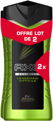 Axe Gel Douche Homme 3en1 Lendemain Difficile Réveil Détox 2x400ml