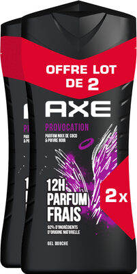 Axe Gel Douche Homme Provocation 12h Parfum Frais 2x250ml