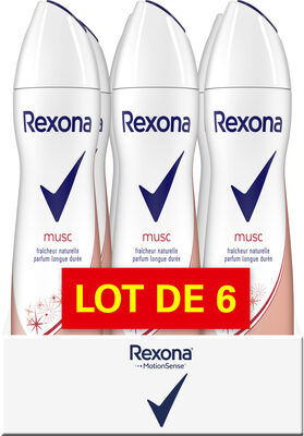 REXONA Déodorant Femme Spray Musc 200ml Lot de 6