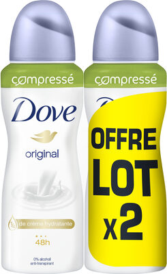 DOVE Déodorant Femme Anti-Transpirant Spray Compressé Original 2x100ml