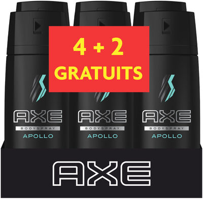 AXE Apollo Déodorant Homme 48H Frais Spray 150 ml Lot de 4+2 offerts