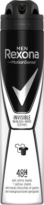 REXONA MEN Déodorant Homme Spray Anti-Transpirant Invisible Black + White 200ml