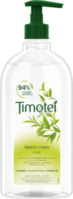 Timotei Pure Shampoing Femme Enrichi à l'extrait de Thé Vert Bio Cheveux Normaux