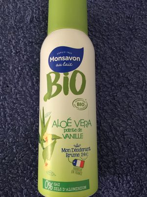 Mon déodorant brume 24H Aloé Vera pointe de vanille