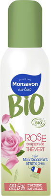 Monsavon Déodorant Femme Brume Senteur Rose soupçon de Thé Vert