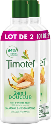 Timotei 2en1 Shampooing Femme Huille d'Amande Douce Cheveux Normaux Lot de