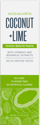 Schmidt's Dentifrice Noix de Coco + Citron Vert 133g