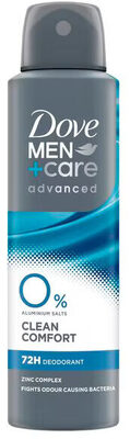 Dove Men+Care Advanced 0% Clean Comfort Deodorant Spray