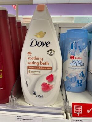 Dove Soothing Caring Bath Badcrème Amandelolie & Hibiscus 450 ml