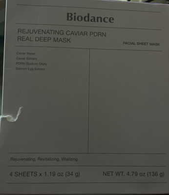 Biodance Rejuvenating Caviar PDRN Real Deep Mask Pack (4 stuks)
