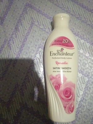 Enchanteur 250 ml Selangor, Malaysia. LOSYEN HARUMAN BADAN pamper you to perfection. skin optimum moisturisation and nourishment. Ingredients: Water, Glyceryl Stearate, Fragrance, Isopropyl Myristate, Made in Malaysia for: www.enchanteur.com.my