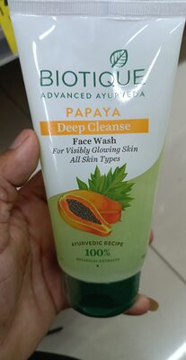 BIOTIQUE Advanced Ayurveda Papaya Deep Cleanse Face Wash