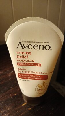 Aveeno Intense Relief Fragrance Free Hand Cream Dry Sensitive Skin 100g